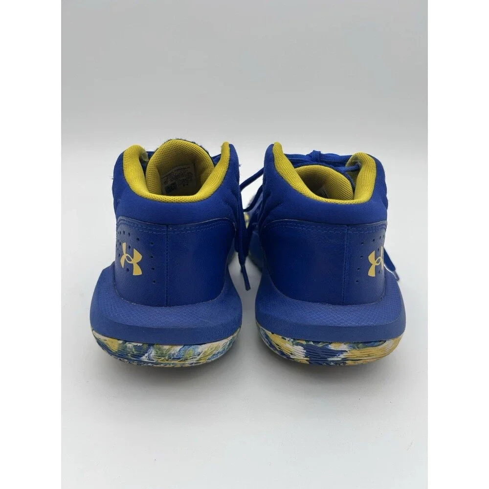 Under Armour Jet 21 Curry Boys 6 Y Golden State Blue Gold Basketball Shoes